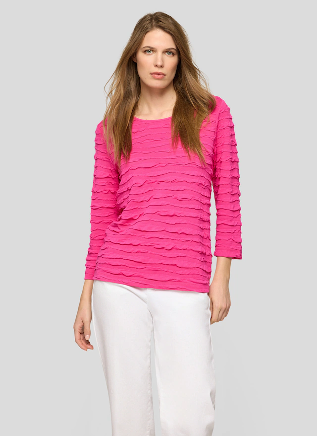Rabe 3/4-Arm-Shirt mit Struktur Muster