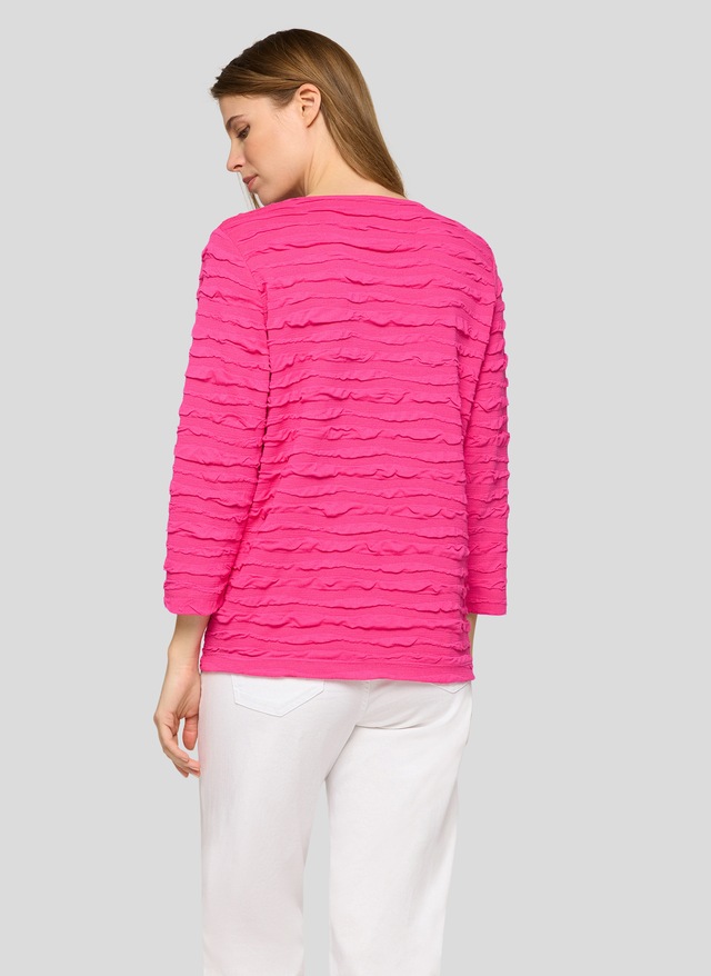 Rabe 3/4-Arm-Shirt mit Struktur Muster