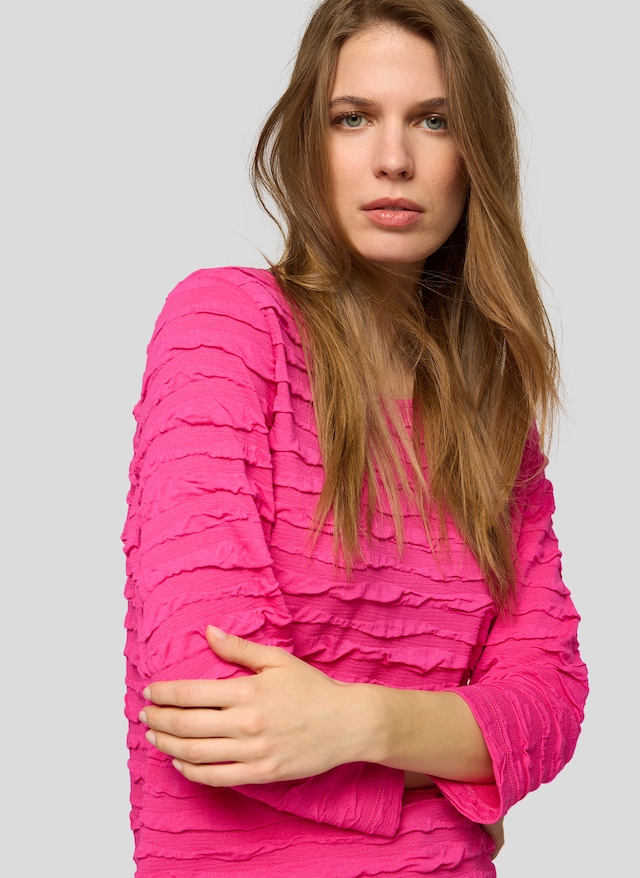 Rabe 3/4-Arm-Shirt mit Struktur Muster