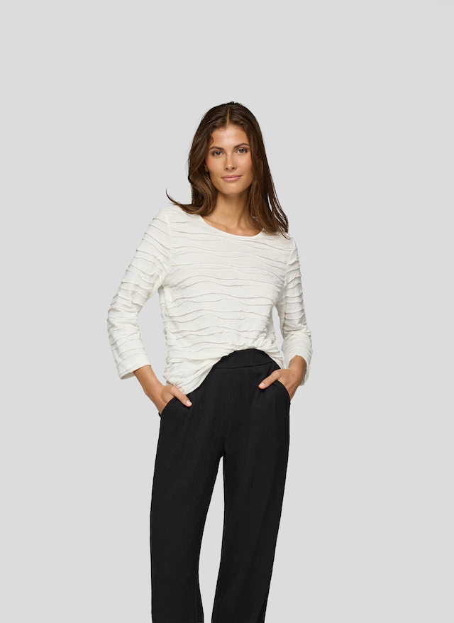 Rabe 3/4-Arm-Shirt mit Struktur Muster
