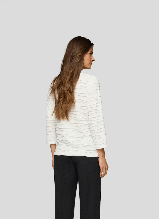 Rabe 3/4-Arm-Shirt mit Struktur Muster