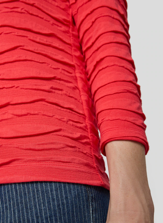 Rabe 3/4-Arm-Shirt mit Struktur Muster