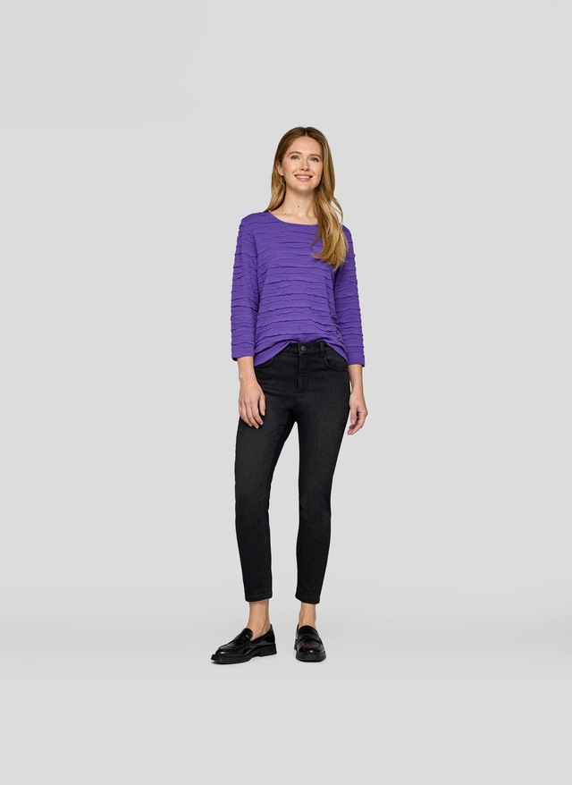 Rabe 3/4-Arm-Shirt mit Struktur Muster