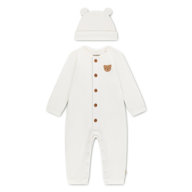 HUGGIES babywear Neugeborenen-Geschenkset »HUGB COVERALL ATTACHMENT« Set, 2 mit passendem Mützchen