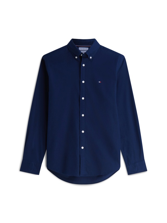 Tommy Hilfiger Langarmhemd »FLEX FLANNEL SOLID SHIRT« Regular Fit soft Flannel