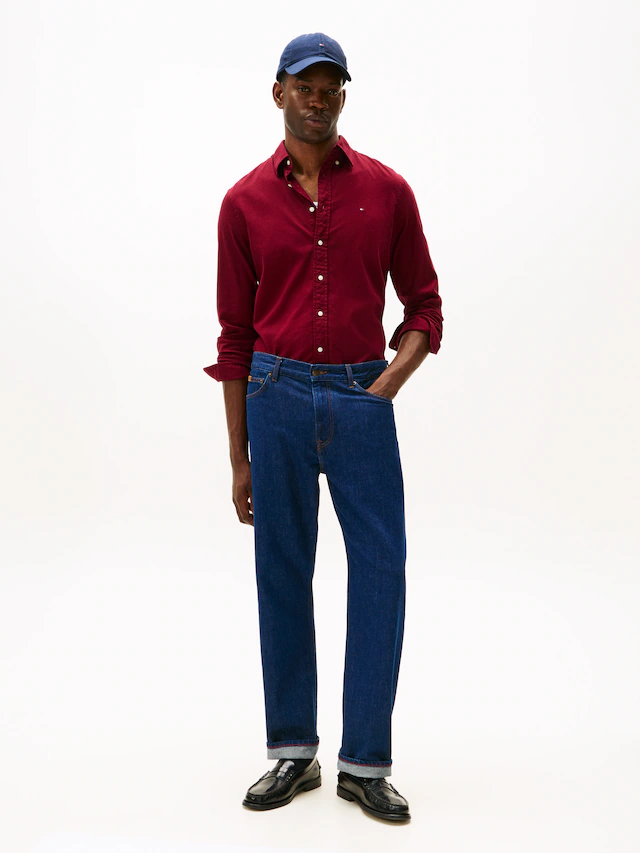 Tommy Hilfiger Langarmhemd »FLEX FLANNEL SOLID SHIRT« Regular Fit soft Flannel