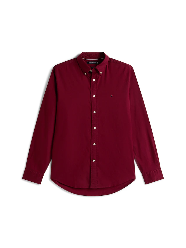 Tommy Hilfiger Langarmhemd »FLEX FLANNEL SOLID SHIRT« Regular Fit soft Flannel