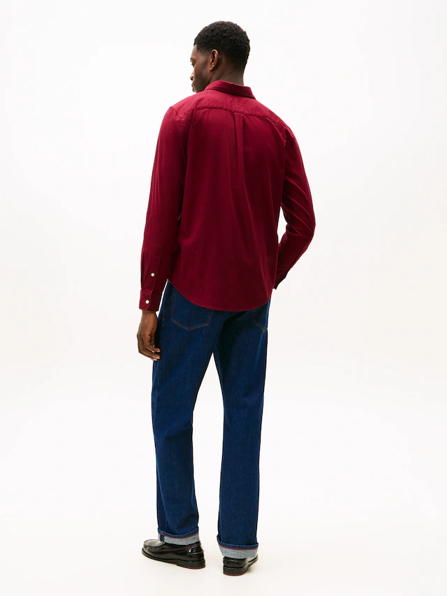 Tommy Hilfiger Langarmhemd »FLEX FLANNEL SOLID SHIRT« Regular Fit soft Flannel