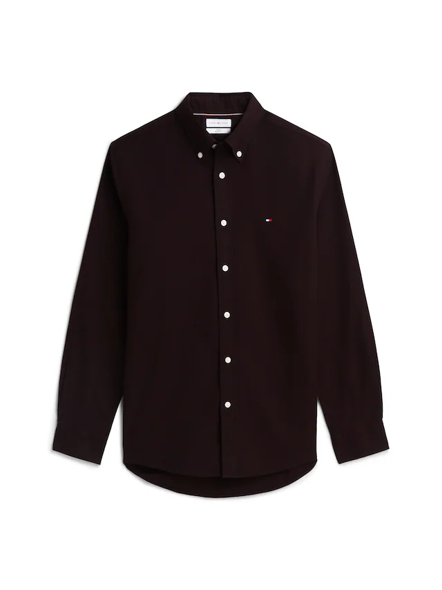 Tommy Hilfiger Langarmhemd »FLEX FLANNEL SOLID SHIRT« Regular Fit soft Flannel