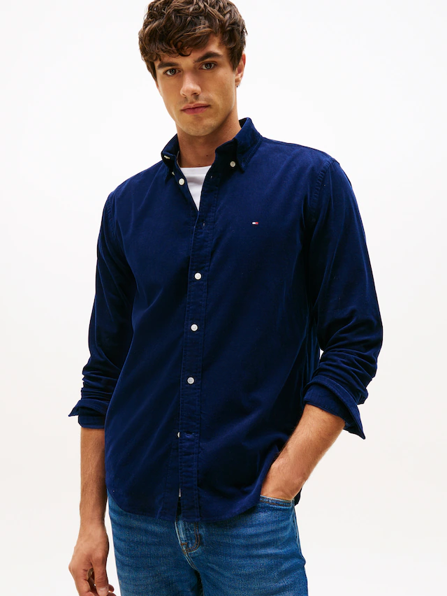Tommy Hilfiger Langarmhemd »SOLID CORDUROY SHIRT« Regular Fit Cord