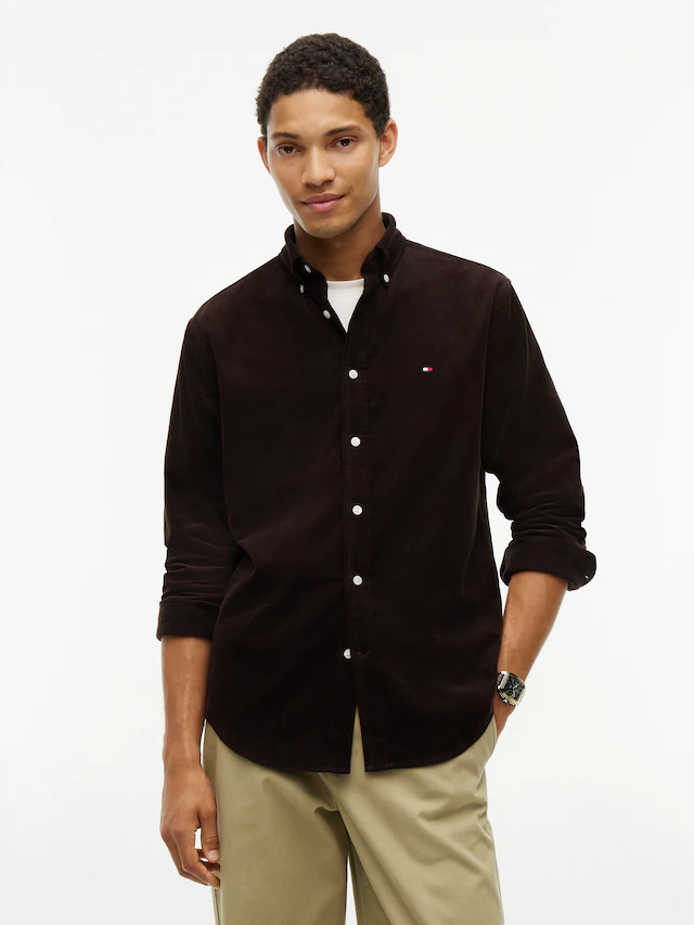 Tommy Hilfiger Langarmhemd »SOLID CORDUROY SHIRT« Regular Fit Cord