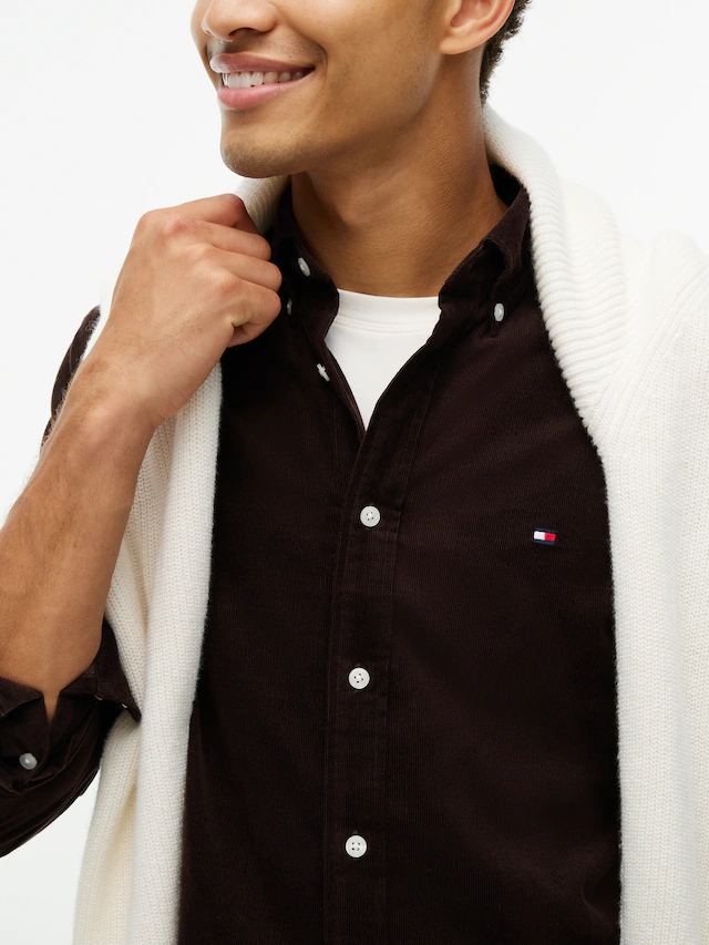 Tommy Hilfiger Langarmhemd »SOLID CORDUROY SHIRT« Regular Fit Cord