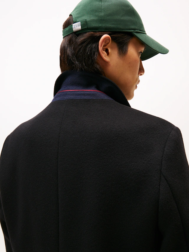 Tommy Hilfiger Wollmantel »WOOL MIX COAT« Reverskragen, regular fit
