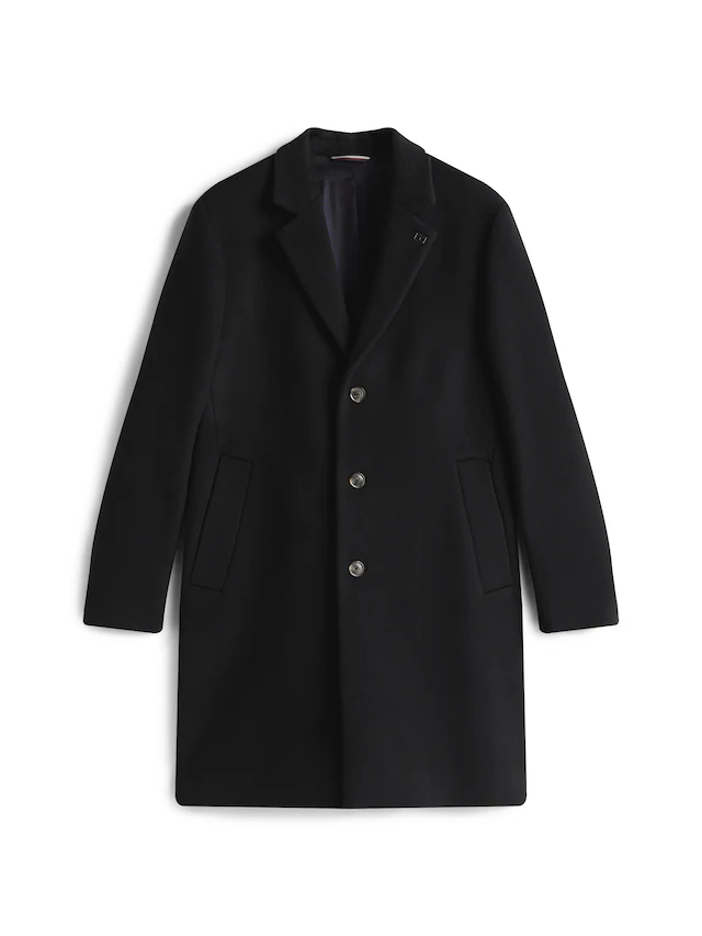Tommy Hilfiger Wollmantel »WOOL MIX COAT« Reverskragen, regular fit