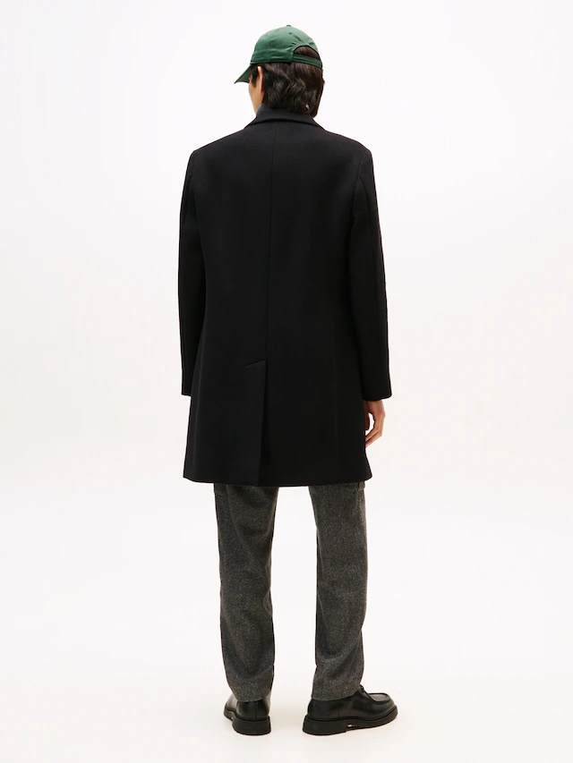 Tommy Hilfiger Wollmantel »WOOL MIX COAT« Reverskragen, regular fit