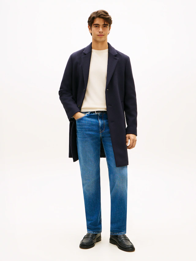 Tommy Hilfiger Wollmantel »WOOL MIX COAT« Reverskragen, regular fit