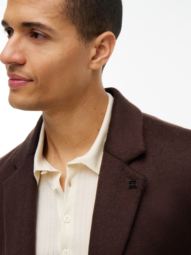 Tommy Hilfiger Wollmantel »WOOL MIX COAT« Reverskragen, regular fit