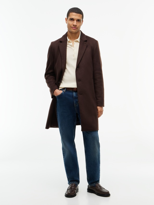 Tommy Hilfiger Wollmantel »WOOL MIX COAT« Reverskragen, regular fit