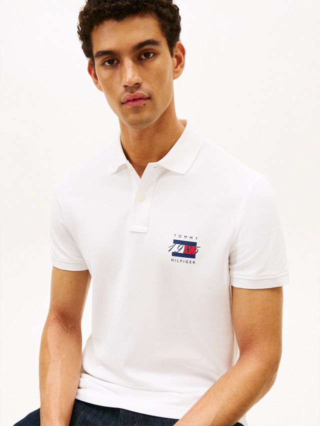 Tommy Hilfiger Poloshirt »FLAG GRAPHIC PIQUE« regular fit, Polokragen, Print