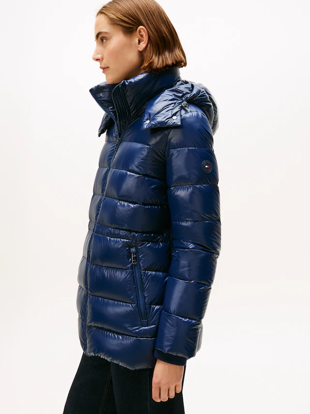 Tommy Hilfiger Steppmantel »GLOSS HW DOWN WAIST REG COAT« in leicht glänzender Optik
