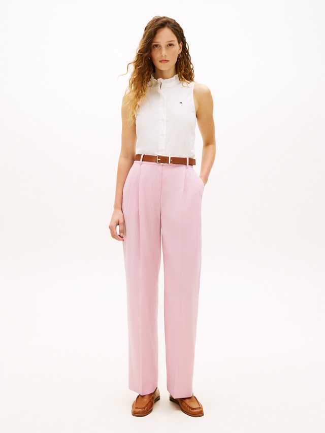 Tommy Hilfiger »TIMELESS WOOL RLXD STRT PANT« mit Wolle