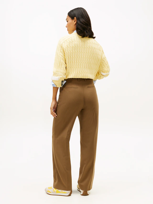 Tommy Hilfiger »TIMELESS WOOL RLXD STRT PANT« mit Wolle