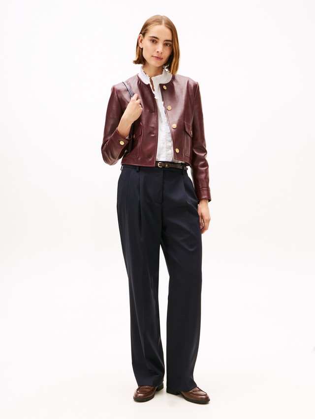 Tommy Hilfiger »TIMELESS WOOL RLXD STRT PANT« mit Wolle