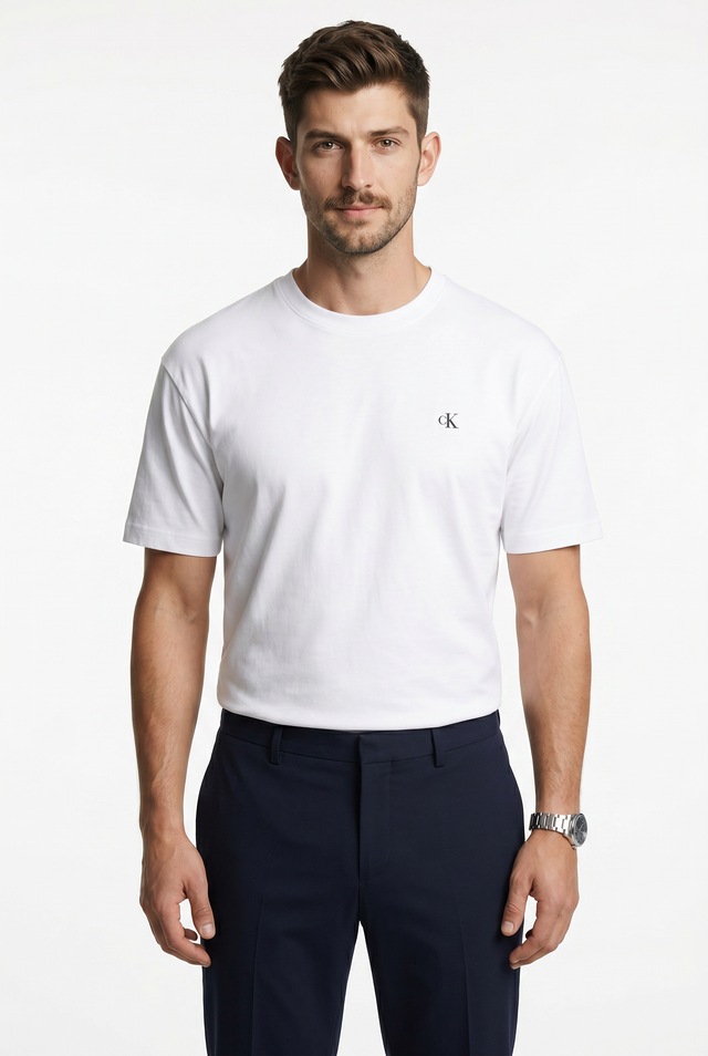 Calvin Klein Jeans T-Shirt »SS CLASSIC MONOGRAM TEE 2PK« 2 Stk. Mit Rundhalsausschnitt, regular fit