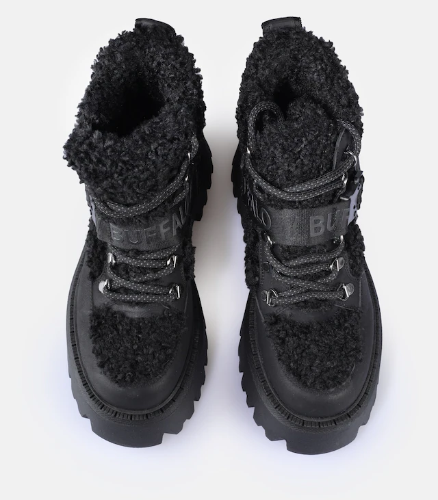 Buffalo Plateaustiefelette »Aspen Com Mid Warm« Winterboots, Schnürboots, Stiefelette mit kuscheligem Warmfutter