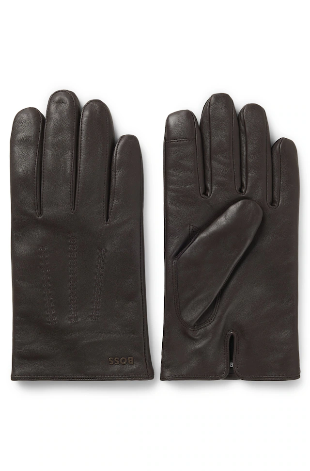 BOSS Lederhandschuhe »Hainz-ME« mit Touch Tech Fingertips
