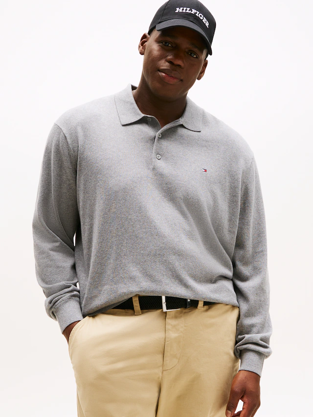 Tommy Hilfiger Big & Tall Polokragenpullover »BT-PIMA ORG CTN CASHMERE« Große Größen, regular fit, Polokragen