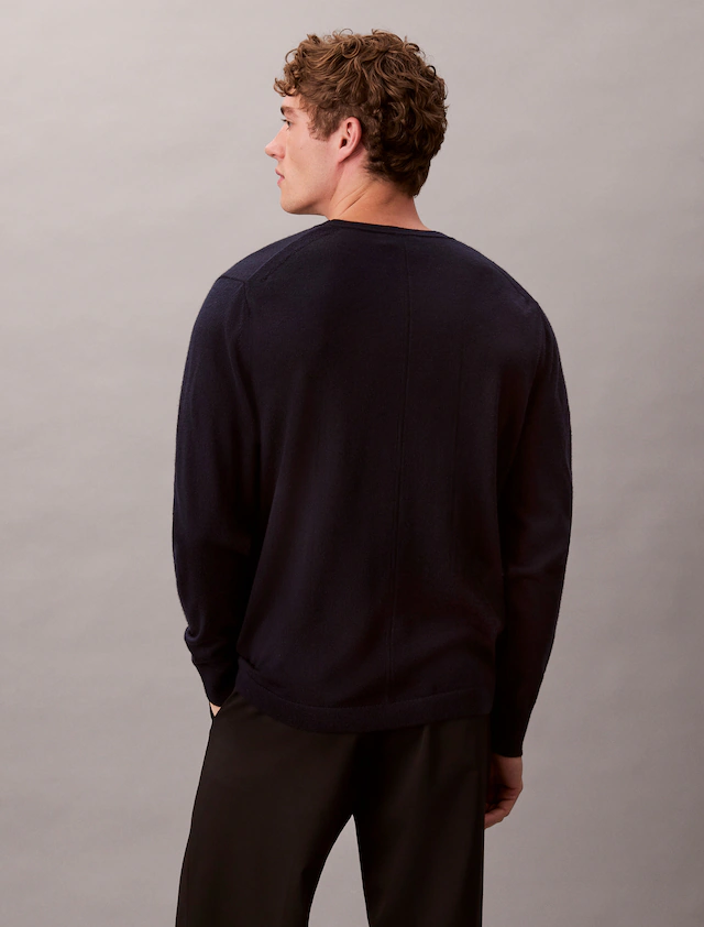 Calvin Klein Strickpullover »LS 100% MERINO CREW 14GG« Mit Rundhalsausschnitt, regular fit