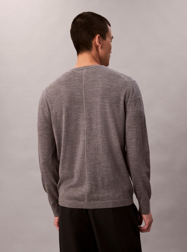 Calvin Klein Strickpullover »LS 100% MERINO CREW 14GG« Mit Rundhalsausschnitt, regular fit