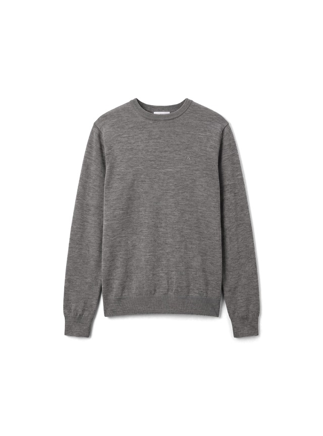 Calvin Klein Strickpullover »LS 100% MERINO CREW 14GG« Mit Rundhalsausschnitt, regular fit