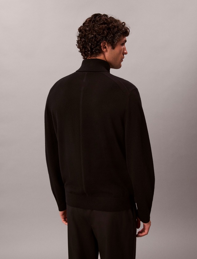 Calvin Klein Rollkragenpullover »LS 100% MERINO T-NECK 14GG« Mit Rundhalsausschnitt, regular fit