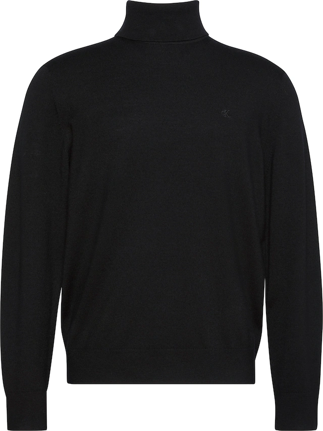 Calvin Klein Rollkragenpullover »LS 100% MERINO T-NECK 14GG« Mit Rundhalsausschnitt, regular fit