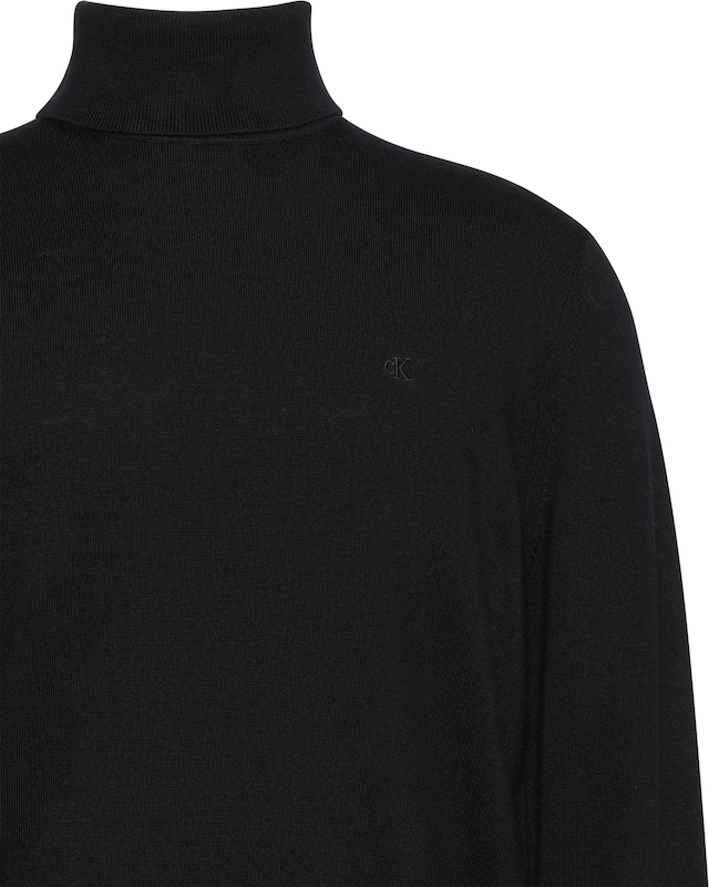 Calvin Klein Rollkragenpullover »LS 100% MERINO T-NECK 14GG« Mit Rundhalsausschnitt, regular fit