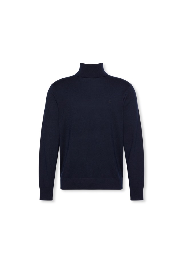 Calvin Klein Rollkragenpullover »LS 100% MERINO T-NECK 14GG« Mit Rundhalsausschnitt, regular fit