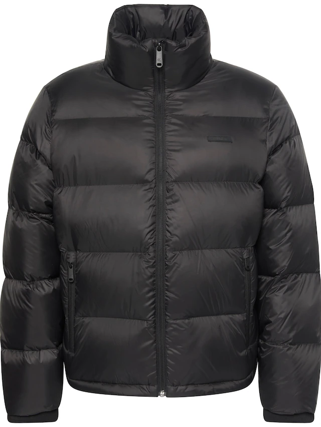 Calvin Klein Steppjacke »LS MDWT NYLON CHNNL DOWN PUFFER« ohne Kapuze Mit Rundhalsaussschnitt, regular fit