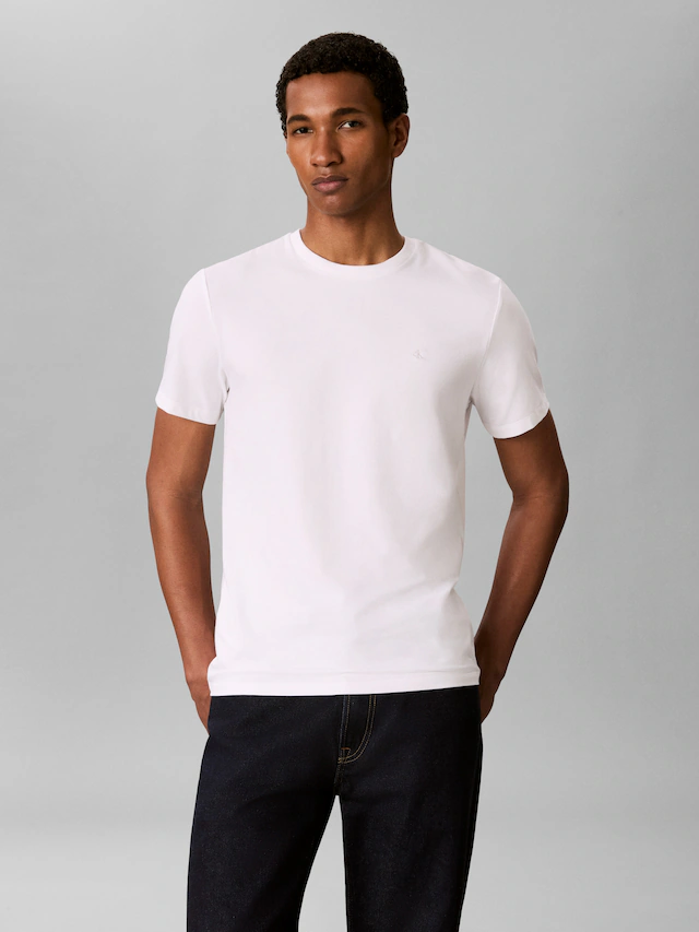 Calvin Klein T-Shirt »2 Pack SS STRETCH COTTON SLIM TEE« Packung, 2 Rundhalsausschnitt, slim fit