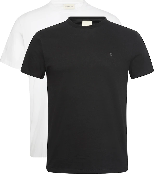 Calvin Klein T-Shirt »2 Pack SS STRETCH COTTON SLIM TEE« Packung, 2 Rundhalsausschnitt, slim fit