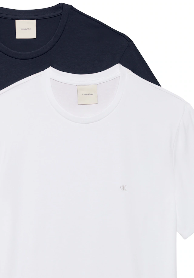Calvin Klein T-Shirt »2 Pack SS STRETCH COTTON SLIM TEE« Packung, 2 Rundhalsausschnitt, slim fit