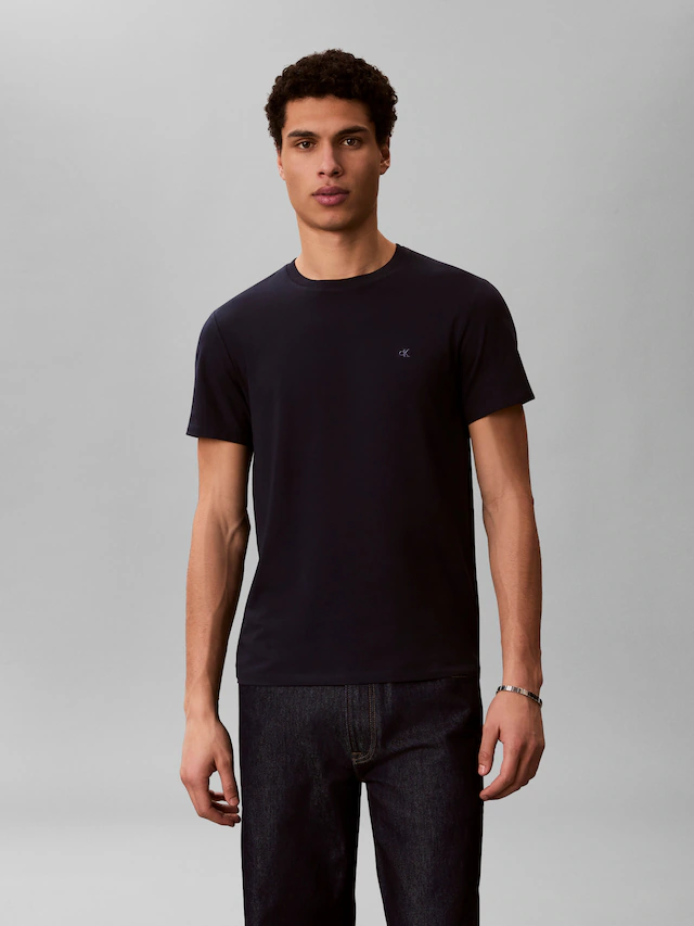 Calvin Klein T-Shirt »2 Pack SS STRETCH COTTON SLIM TEE« Packung, 2 Rundhalsausschnitt, slim fit
