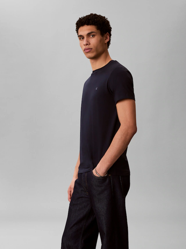 Calvin Klein T-Shirt »2 Pack SS STRETCH COTTON SLIM TEE« Packung, 2 Rundhalsausschnitt, slim fit
