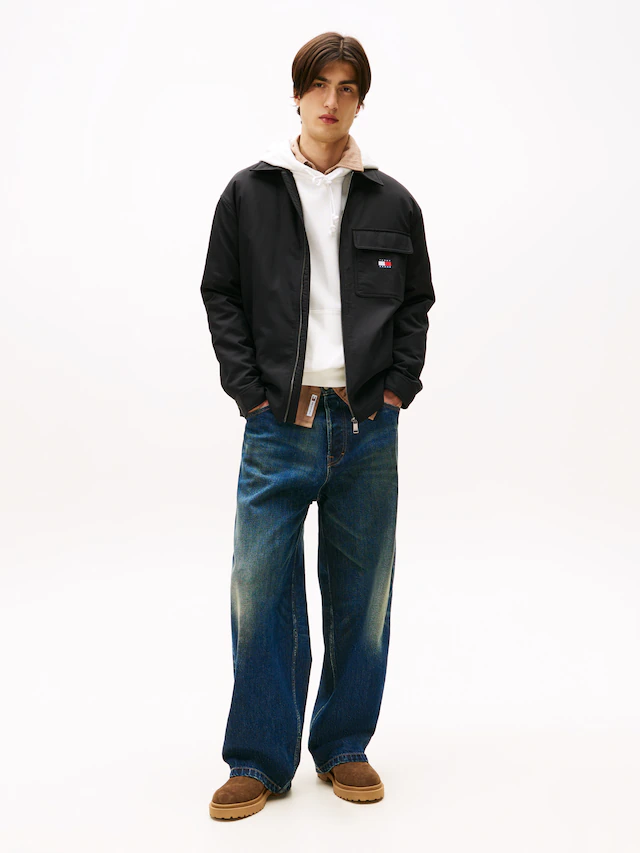 Tommy Jeans Hemdjacke »TJM PADDED TECH CORD« ohne Kapuze Overshirt, lockere Form, wattiert