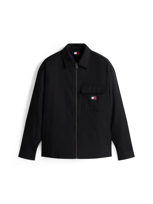 Tommy Jeans Hemdjacke »TJM PADDED TECH CORD« ohne Kapuze Overshirt, lockere Form, wattiert