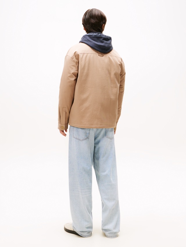 Tommy Jeans Hemdjacke »TJM PADDED TECH CORD« ohne Kapuze Overshirt, lockere Form, wattiert