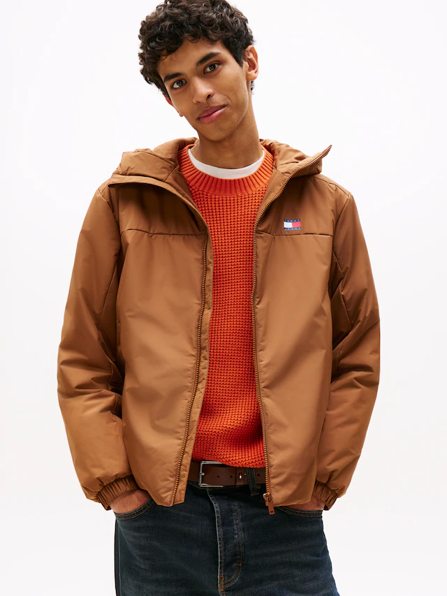 Tommy Jeans Outdoorjacke mit Kapuze Freizeitjacke, Übergangsjacke, Regular Fit, Kapuze