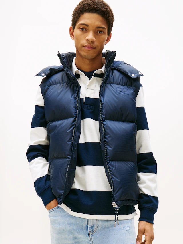 Tommy Jeans Steppweste »ALASKA DOWN VEST« Regular fit mit abnehmbarer Kapuze