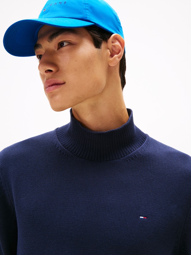 Tommy Jeans Rollkragenpullover »TJM SLIM FIT ROLL NECK« mit Mock Neck, Strickpullover 100% Baumwolle Pflegeleicht